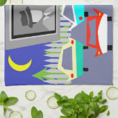 Serviette de cuisine drive-in de film de petite (Plié)