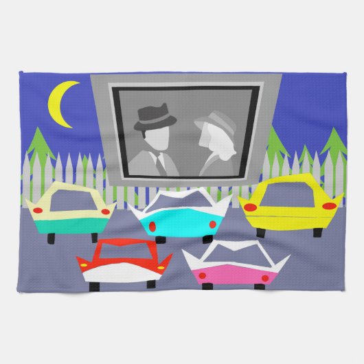 Serviette de cuisine drive-in de film de petite (Horizontal)