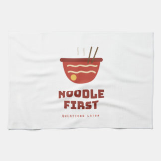 Serviette de cuisine drôle avec la phrase Nouilles