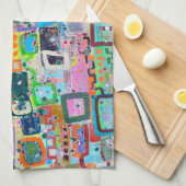 Serviette de cuisine du bloc (Quart Plié)