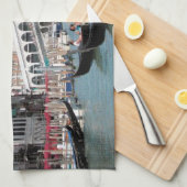 Serviette de cuisine du canal de Venise (Quart Plié)