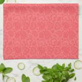 Serviette de cuisine du coeur rouge (Plié)