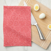 Serviette de cuisine du coeur rouge (Quart Plié)