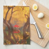 Serviette de cuisine du gardien d'automne (Quart Plié)