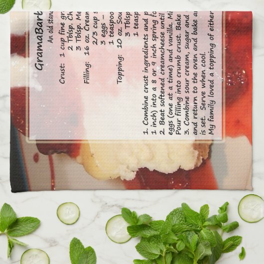 Serviette de cuisine du gâteau au fromage de (Plié)