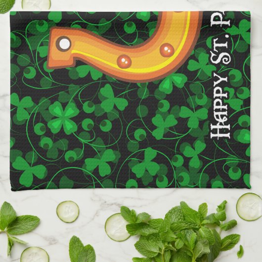 Serviette de cuisine du jour 1 de St Patrick (Plié)