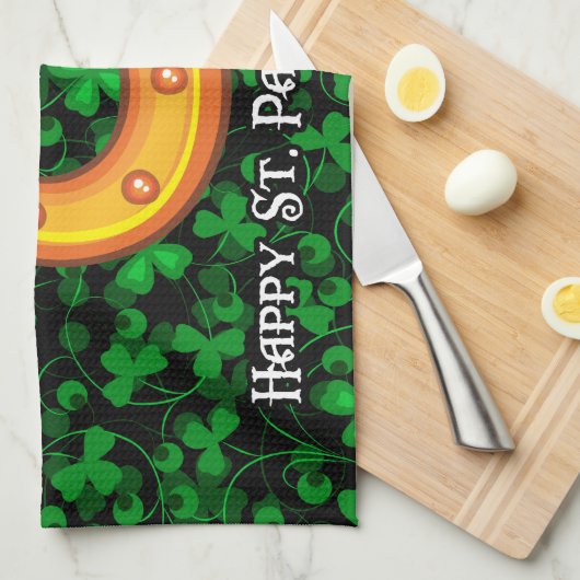 Serviette de cuisine du jour 1 de St Patrick (Quart Plié)