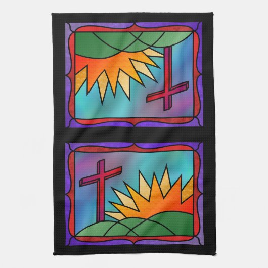 Serviette de cuisine du matin de Pâques (Vertical)