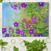 Serviette de cuisine du Mid-West de fleurs (Plié)