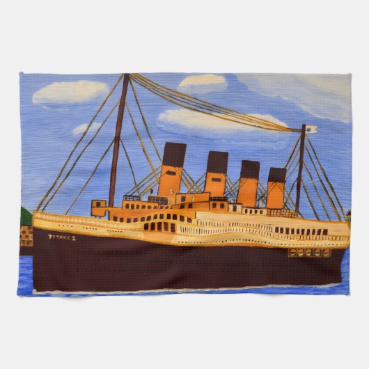Serviette de cuisine du navire Titanic (Horizontal)