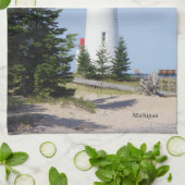 Serviette de cuisine du phare de Crisp Point (Plié)