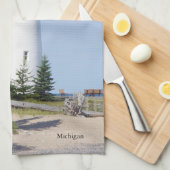 Serviette de cuisine du phare de Crisp Point (Quart Plié)