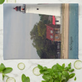 Serviette de cuisine du phare de Fort Gratiot (Plié)