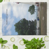 Serviette de cuisine du phare de Marblehead (Plié)