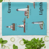 Serviette de cuisine du phare des Grands Lacs (Plié)