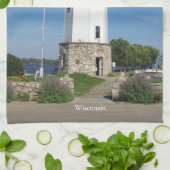 Serviette de cuisine du phare Fond Du Lac (Plié)
