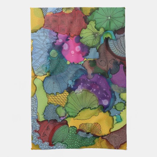 Serviette de cuisine du premier doodle (Vertical)