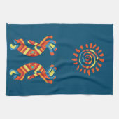 Serviette de cuisine du sud-ouest Sun Kokopelli (Horizontal)