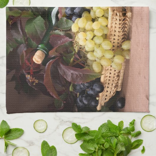 Serviette de cuisine du vignoble (Plié)