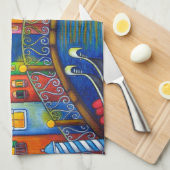 Serviette de cuisine éclairée par la lune de MoJo (Quart Plié)