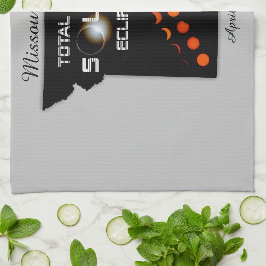 Serviette de cuisine Éclipse solaire Missouri (Plié)