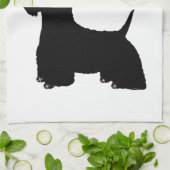 Serviette de cuisine écossaise Terrier (Plié)