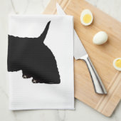 Serviette de cuisine écossaise Terrier (Quart Plié)