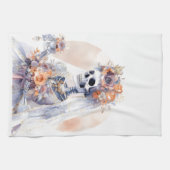 Serviette de cuisine éffrayante Halloween Squelett (Horizontal)