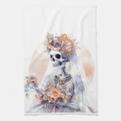 Serviette de cuisine éffrayante Halloween Squelett (Vertical)