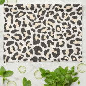 Serviette de cuisine Empreinte de léopard rétro ro (Plié)