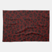 Serviette de cuisine Empreinte de léopard rouge (Horizontal)