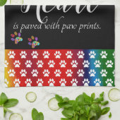 Serviette de cuisine Empreinte de patte de chien m (Plié)