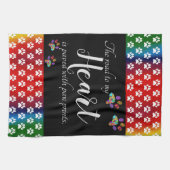 Serviette de cuisine Empreinte de patte de chien m (Horizontal)