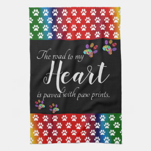 Serviette de cuisine Empreinte de patte de chien m