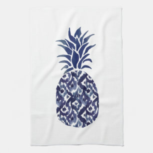 serviette de cuisine en ananas bleu
