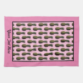Serviette de cuisine en ananas - Personnalisation  (Horizontal)