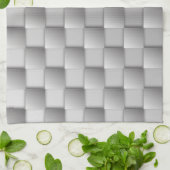 Serviette de cuisine en argent Checkers (Plié)