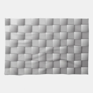 Serviette de cuisine en argent Checkers