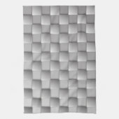 Serviette de cuisine en argent Checkers (Vertical)