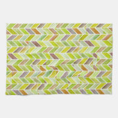 Serviette de cuisine en bois Chevron Citron (Horizontal)