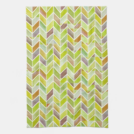 Serviette de cuisine en bois Chevron Citron (Vertical)