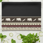 Serviette de cuisine en bois d'automne (Plié)