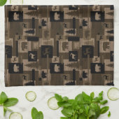 Serviette de cuisine en bois rustique de motif (Plié)