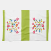 Serviette de cuisine en broderie florale (Horizontal)