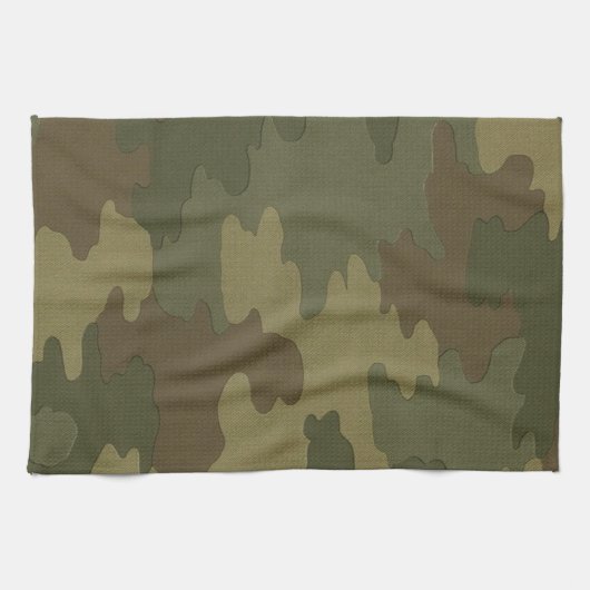 Serviette de cuisine en camouflage foncé (Horizontal)
