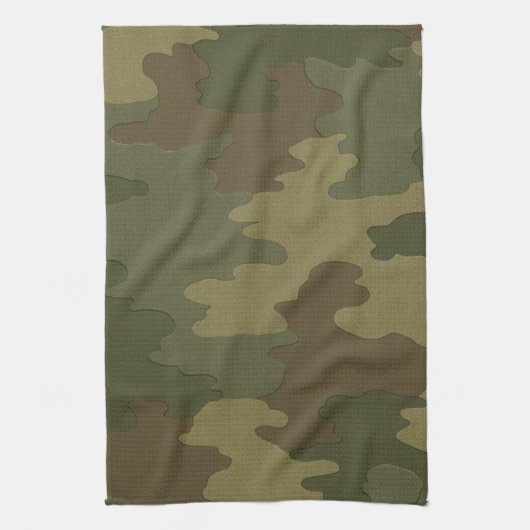 Serviette de cuisine en camouflage foncé (Vertical)