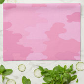 Serviette de cuisine en camouflage rose (Plié)