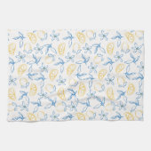 Serviette de cuisine en citron Motif dessinée à la (Horizontal)