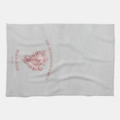 Serviette de cuisine en coquille de conque rose (Horizontal)