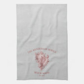 Serviette de cuisine en coquille de conque rose (Vertical)